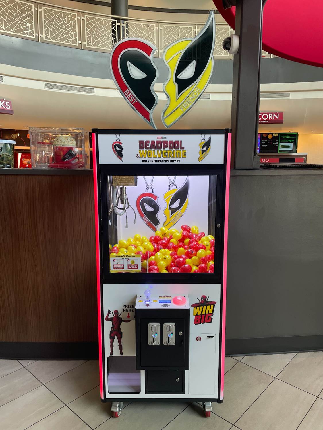 “Deadpool & Wolverine” Claw Machine Pops Up At Theaters Across The