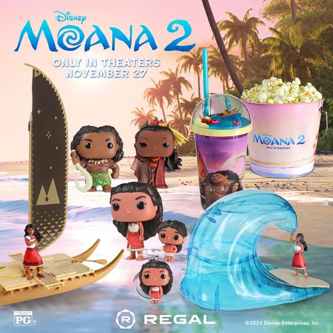 Regal movies showcases new moana 2 novelties including full nacho